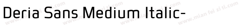 Deria Sans Medium Italic字体转换
